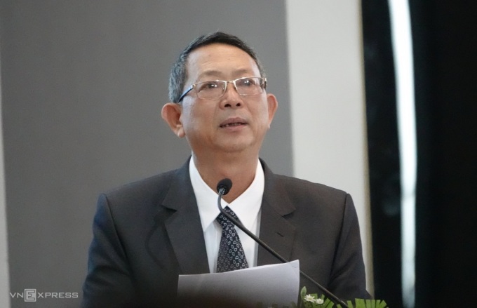 Ông Trần Văn Thanh, Giám đốc Sở Du lịch Bình Định tại một hội nghị xúc tiến du lịch. Ảnh: Toàn Thắng