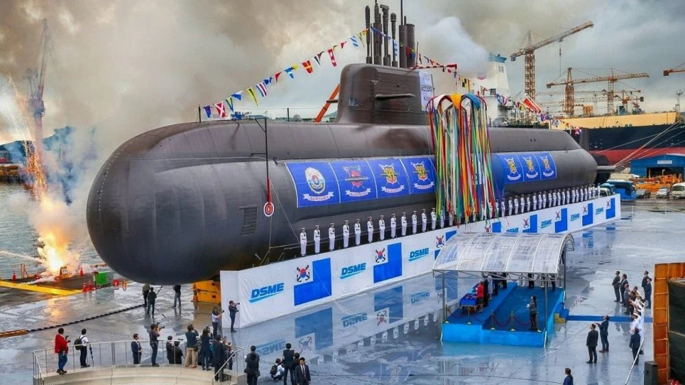 Lễ hạ thủy một chiếc tàu ngầm của Hàn Quốc - Ảnh: NATIONAL INTEREST